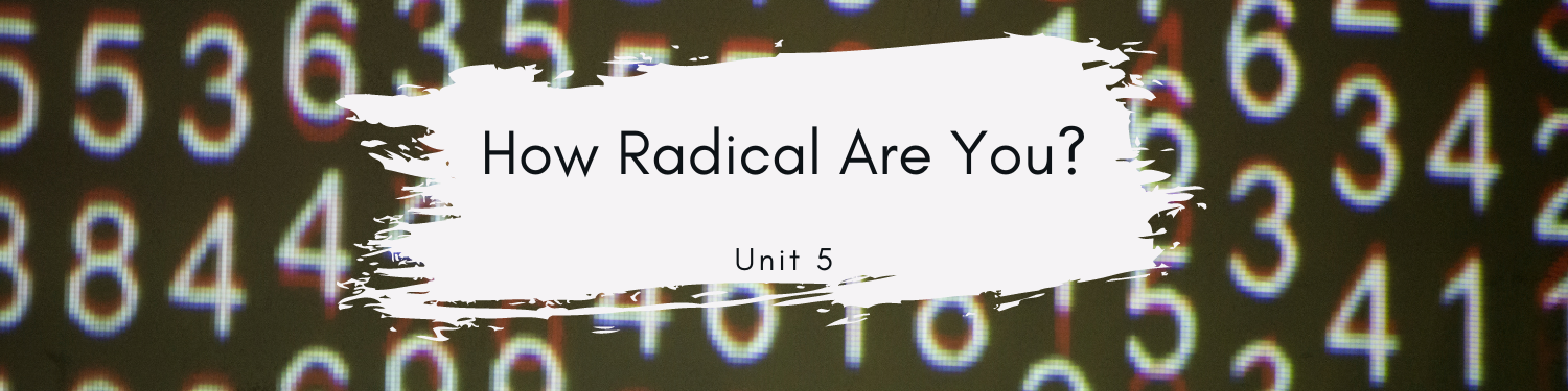 Unit 5: How Radical Are You?